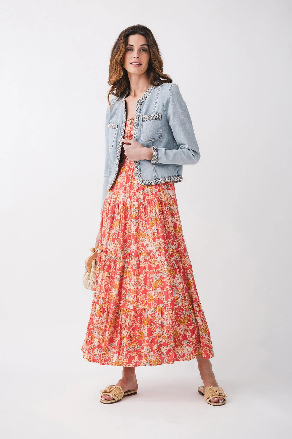 Fate Braided Trim Denim Jacket | Social Threads