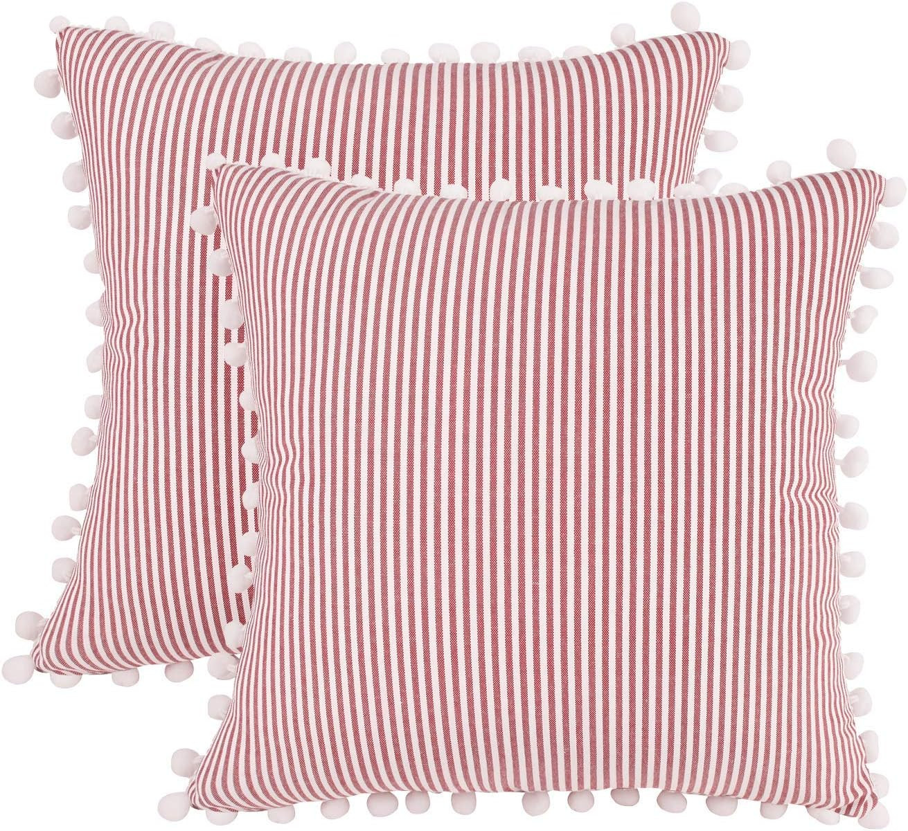 HOPLEE Christmas Decorative Pillow Covers Red Throw Pillow Covers Throw Pillow Covers Red and Whi... | Amazon (US)