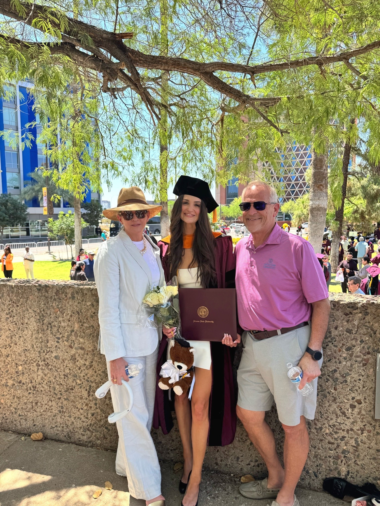Choosing the right fabric is half the battle in hot weather. Can't go wrong with linen. Neck fan and hat for the win. Clear bag policy for stadium required.

#LTKdayinmylife #LTKmomlife #LTKOver40