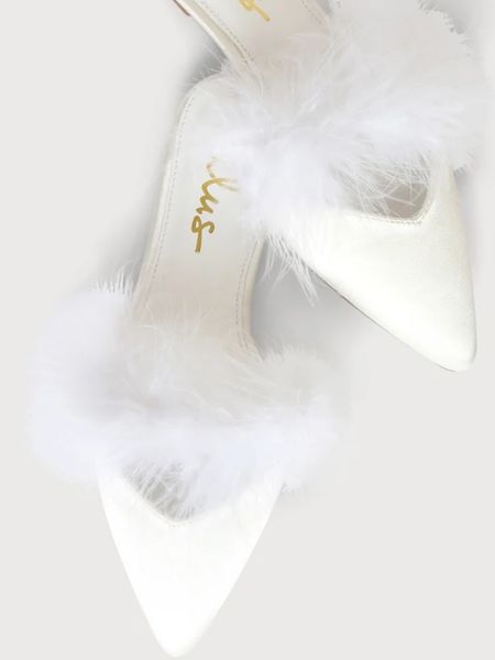 cute white fuzzy mules part of the lulus labor day sale! Really cute for a bachelorette party outfit , bridal shower , rehearsal dinner and more 

#LTKunder50 #LTKstyletip #LTKSeasonal #LTKsalealert #LTKshoecrush