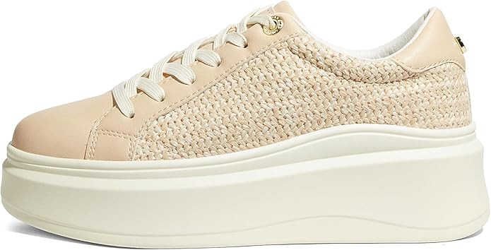 LUCKY STEP Women's Platform Fashion Sneakers Faux Leather Classic Tennis Shoes Low Top Casual Wal... | Amazon (US)