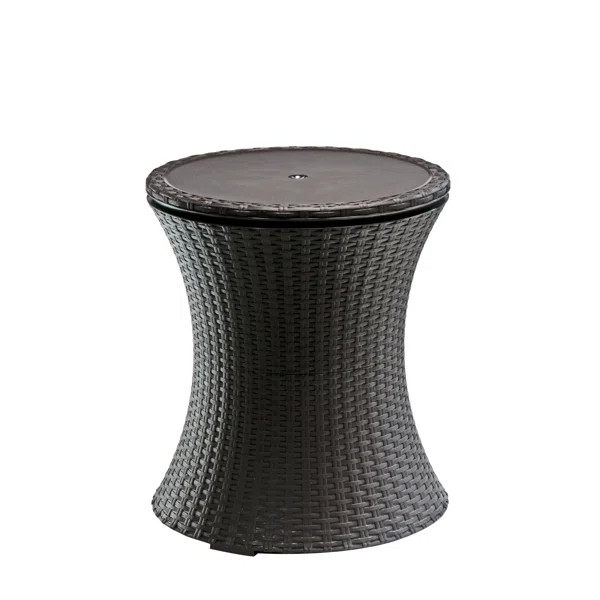 Artem Cool Bar Outdoor Patio Furniture and Side Table with 7.5 Gallon Beer and Wine Cooler | Wayfair North America