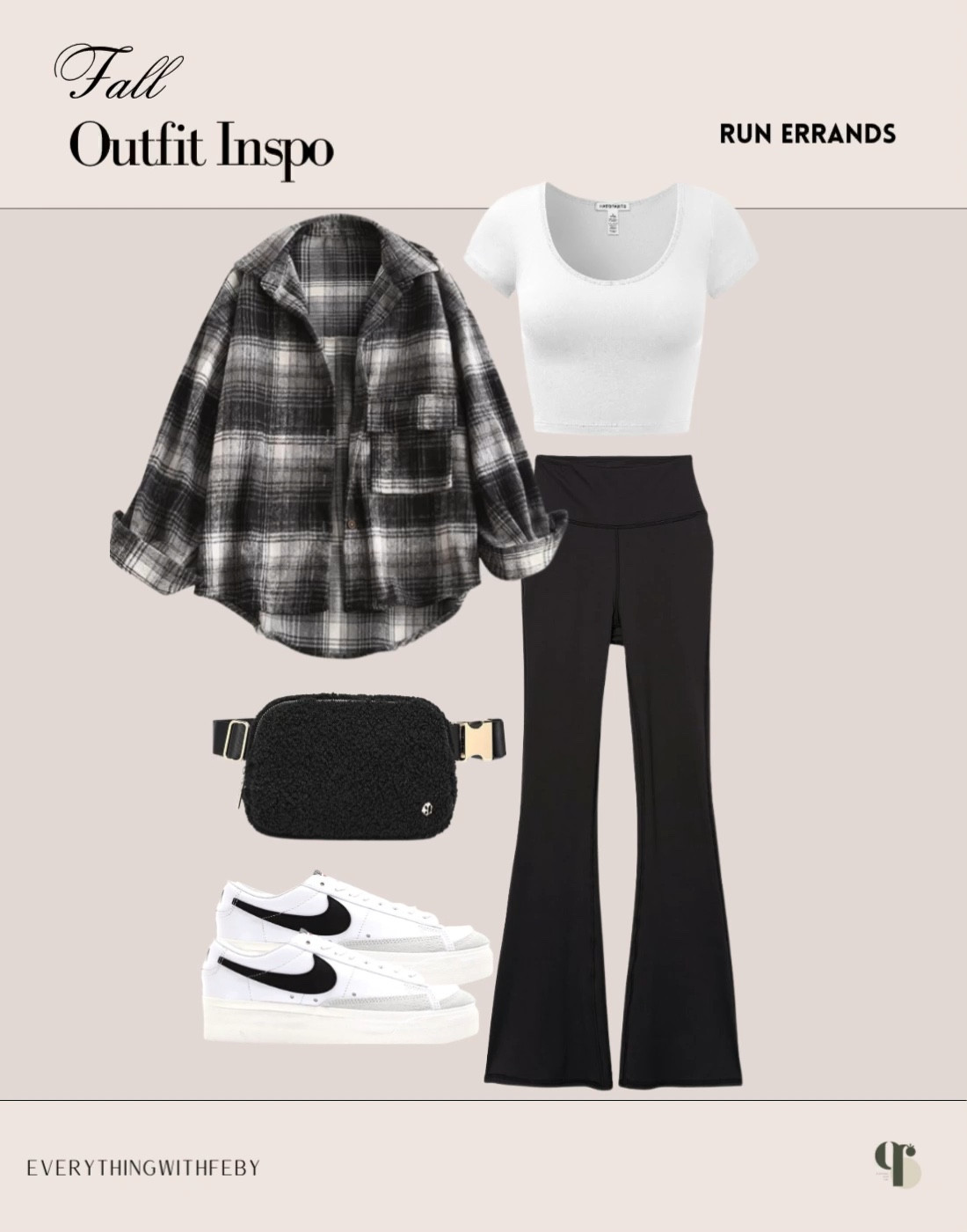 Fall Outfit Ideas

Flannel jacket / white tee top / flare leggings / sherpa belt bag / nike shoes / amazon fashion / amazon fall trends / amazon finds / amazon must have / amazon favorite / fall outfit / teacher outfit / casual style / casual outfit / style inspo 

#LTKfindsunder100 #LTKtravel #LTKstyletip