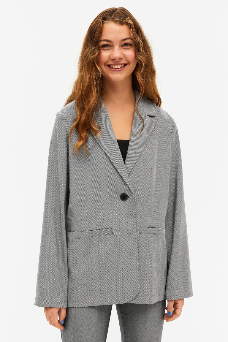 Einreihiger strukturierter Blazer | H&M (DE, AT, CH, NL, FI)