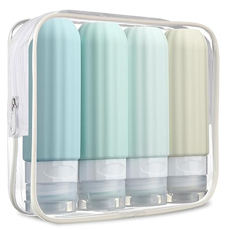 Travel Bottles for Toiletries, TSA Approved, Silicone Travel Bottles, BPA Free, 3oz Leak Proof Tr... | Amazon (US)