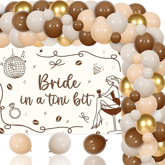 A Bride in a Tiny Bit Balloon Arch Kit Espresso Martini Themed Bachelorette Party Decor a Bride i... | Amazon (US)