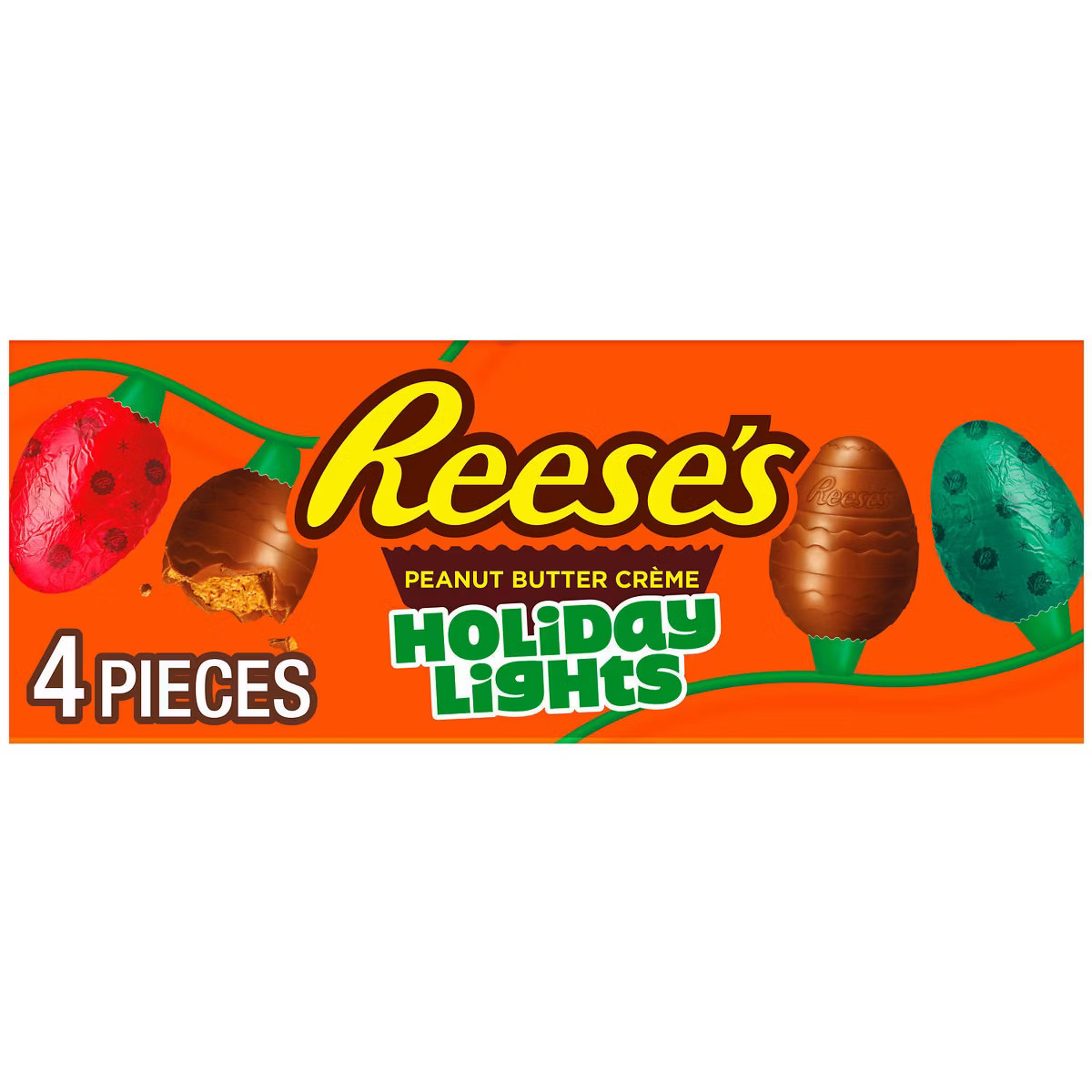 Reese's Holliday Peanut Butter Crème Candy Lights - 4.8oz/4ct | Target