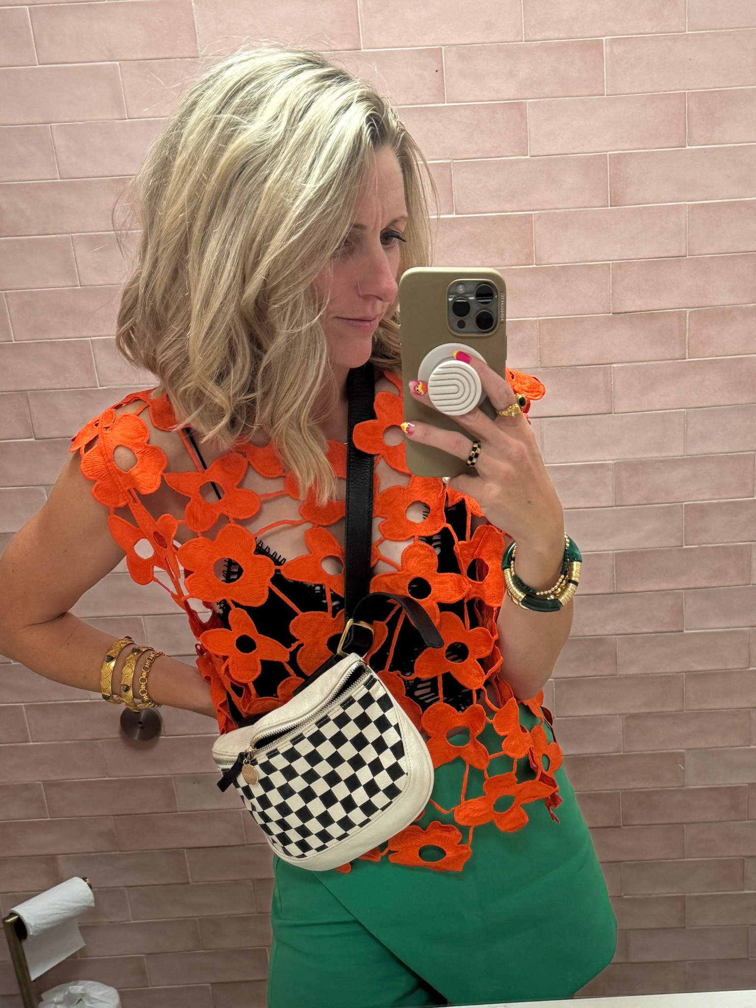 One of my favorite tops I bought for summer!  This crochet coral daisy top is such a statement piece.  

#summertops #miniskirt #slingbag #fannypack #nightout #summeroutfit

#LTKItBag #LTKSeasonal #LTKParties