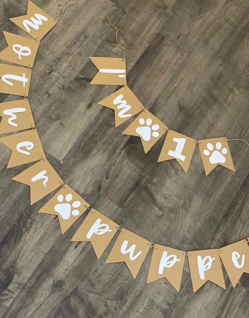 Paw Banner Paw Print Banner Dog Birthday Banner Puppy | Etsy | Etsy (US)