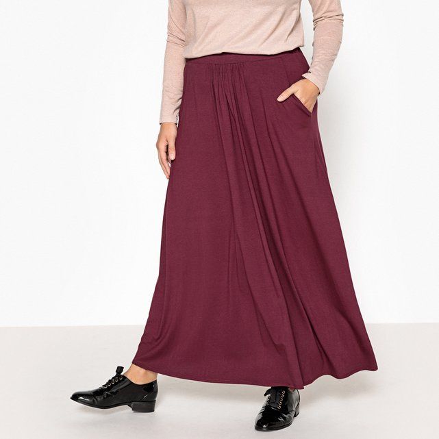 Draping Jersey Maxi Skirt | La Redoute (UK)