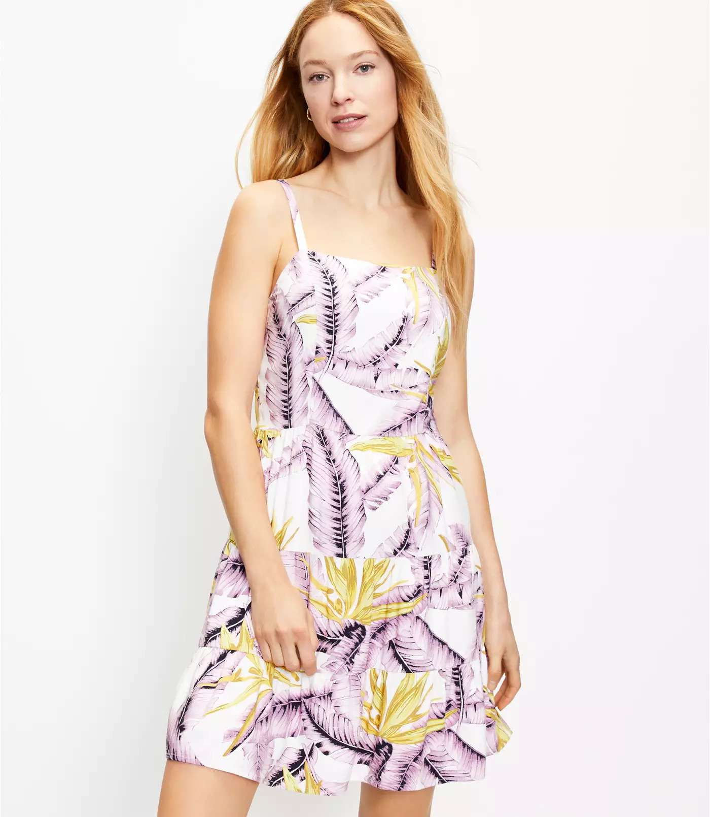 Paradise Tiered Mini Dress | LOFT