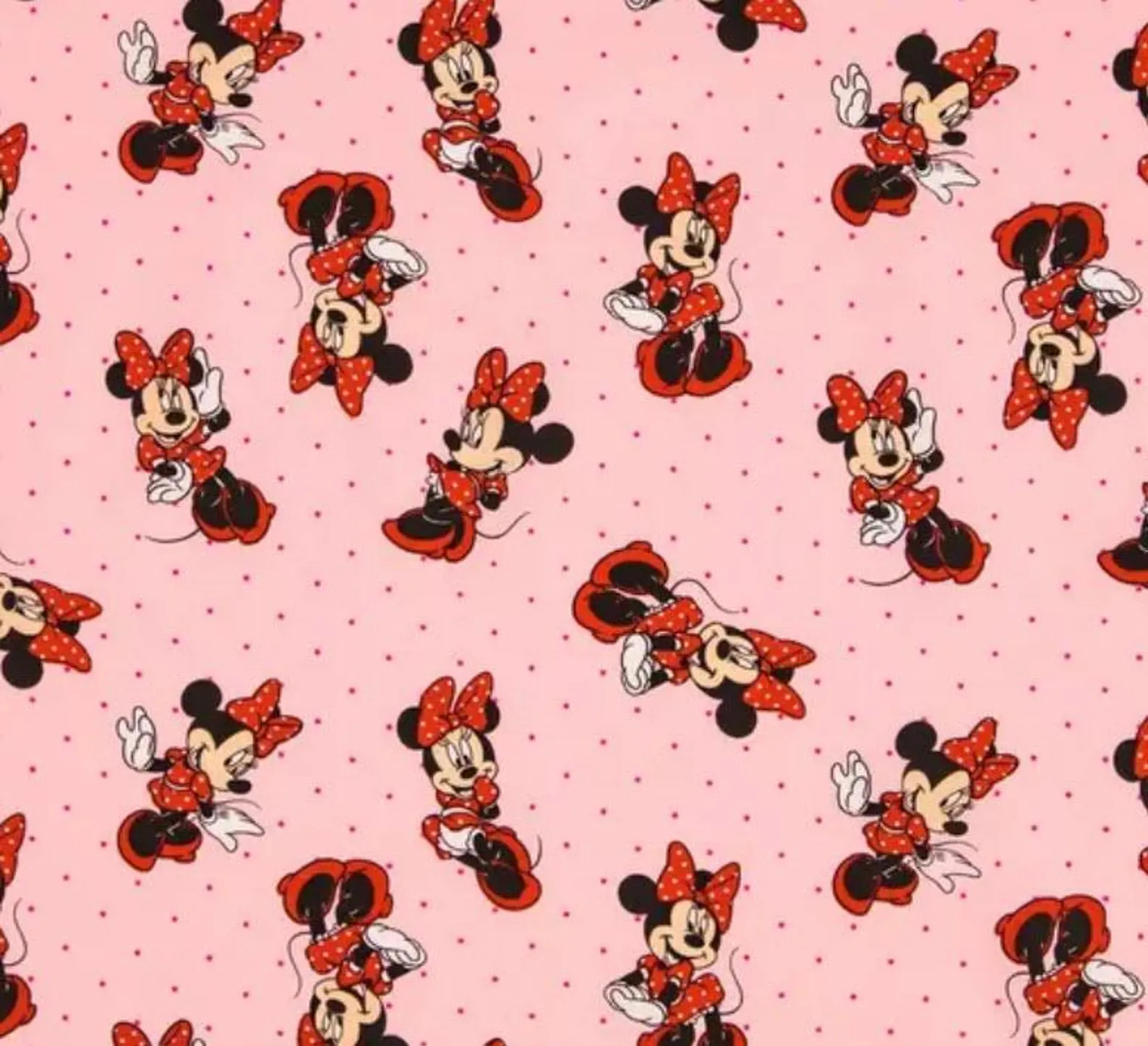 Pink Minnie Mouse, Disney, Polka Dots, 100% Cotton Fabric by the Yard, Quilt Fabric, Apparel Fabr... | Etsy (Global)