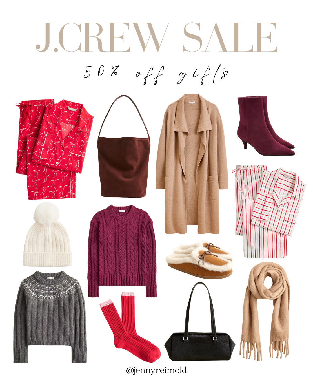 J.Crew's gifts are on sale for 50% off right now!! Major deal on some of the coziest items including the trendy bucket bag and cashmere wrap. 

 #LTKHoliday #LTKSaleAlert #LTKFindsUnder100