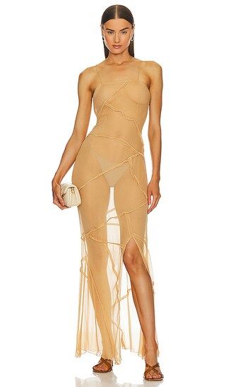 Maxi Dress | Beige Dress | Ruffle Dress | Sexy Dress Revolve Dress Revolve Vacation Revolve Holiday | Revolve Clothing (Global)