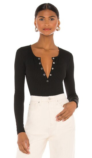 Lina Bodysuit in Black | Revolve Clothing (Global)