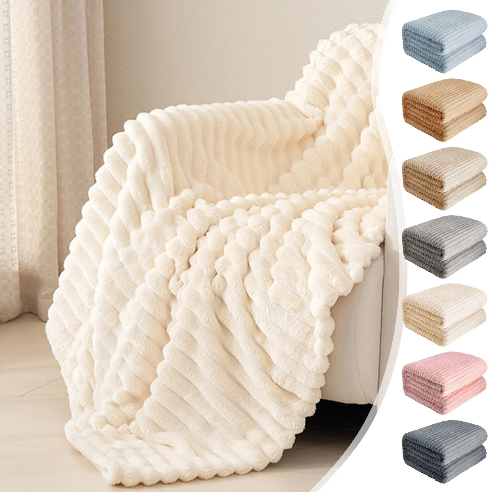 PALIFEUR Flannel Throw Blanket, Extra Large Fleece Blanket, Super Cozy Soft Blankets for Couch Bed, Fall Winter Throw Blanke, 28" x 40",White - Walmart.com | Walmart (US)