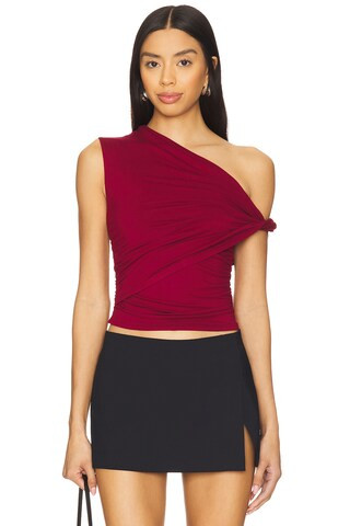 Alessia Top in Oxblood | Revolve Clothing (Global)