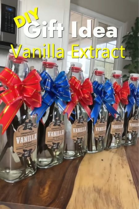 Homemade Vanilla Extract makes a great gift idea! You can make this gift with bottles, labels, vanilla beans, bows, and vodka. 

#LTKSeasonal #LTKHoliday #LTKhome