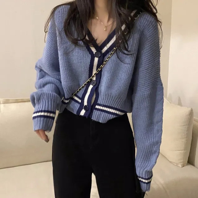 Dute - Contrast Trim Cardigan | YesStyle | YesStyle Global