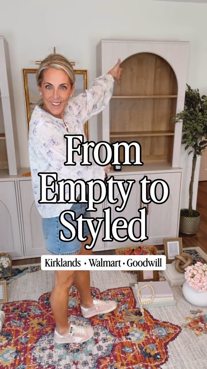 Today after my run, I was on a mission to finally finish these bookshelves. I stopped at Kirkland’s first, then made quick runs to HomeGoods and Walmart, and finally headed to Goodwill for all the books.

I love how it all came together simple, layered, and very affordable. I still need to fill the frames with family photos and I’m sure I’ll move things around (because when do we ever stop tweaking decor?).

But for take one, I think they turned out pretty great. Everything for the shelves including the bookshelves themselves are linked. What do you think?

Comment SHELF below to receive a DM with the link to this post on my LTK ⬇ https://liketk.it/5ZRdR