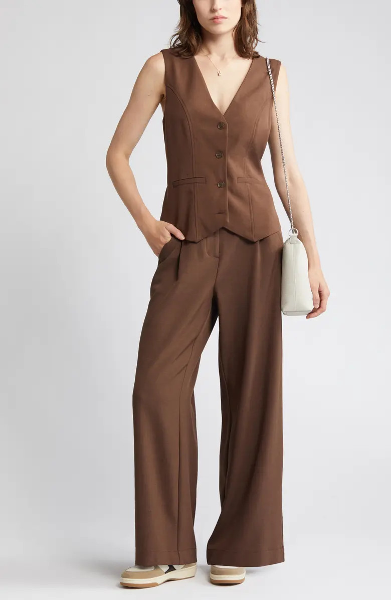 Relaxed Fit V-Neck Vest | Nordstrom