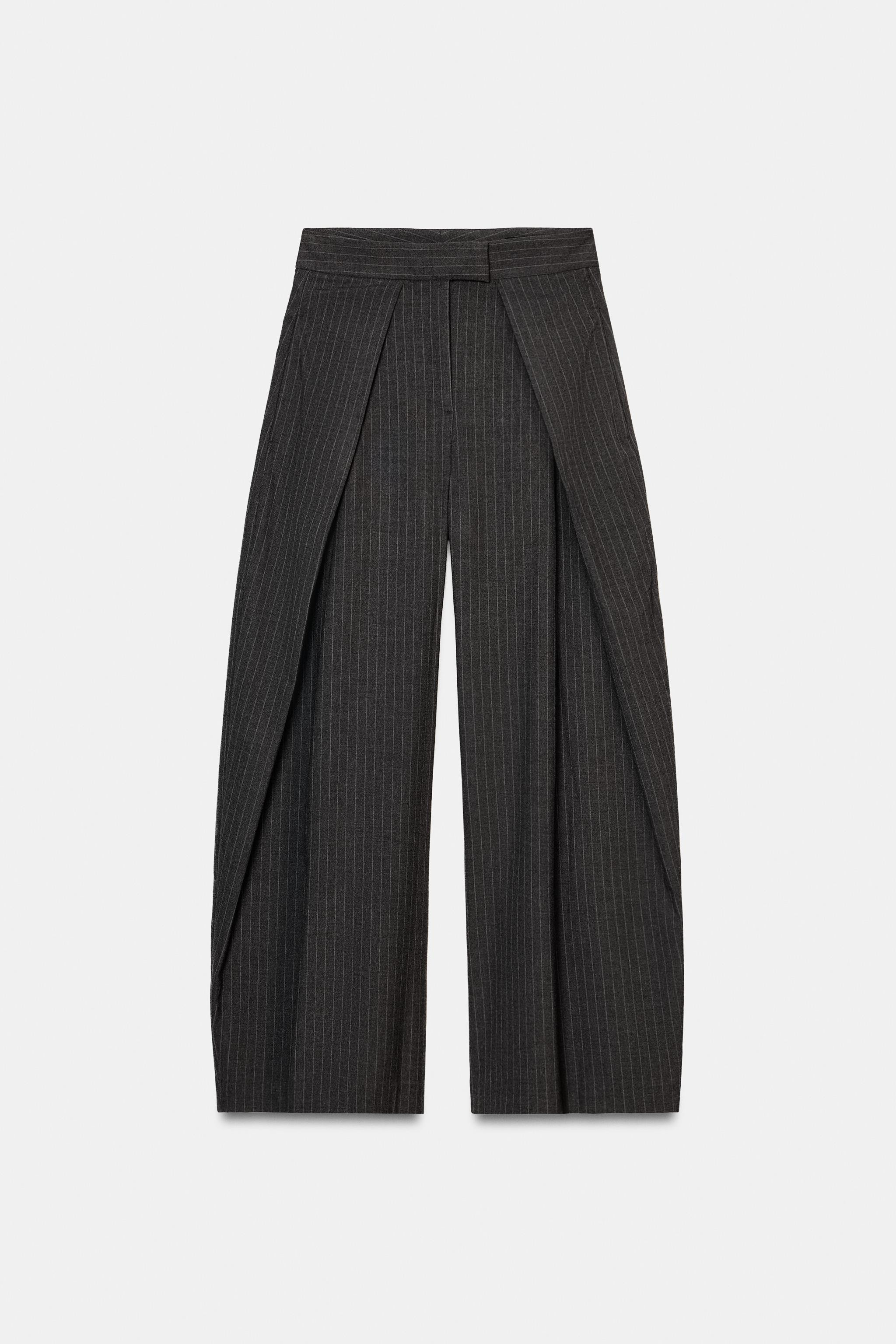 ZW COLLECTION PLEATED WIDE LEG PANTS | Zara US