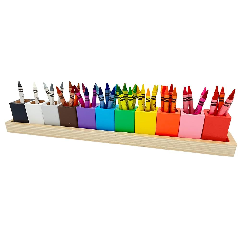 Montessori Crayon Holder for Kids - Craft Supply Organizer - Classroom Storage Caddy Case - Perfe... | Amazon (US)