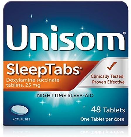 Unisom Nighttime Sleep-Aid Doxylamine Succinate 25 mg, 48 Count | Amazon (US)