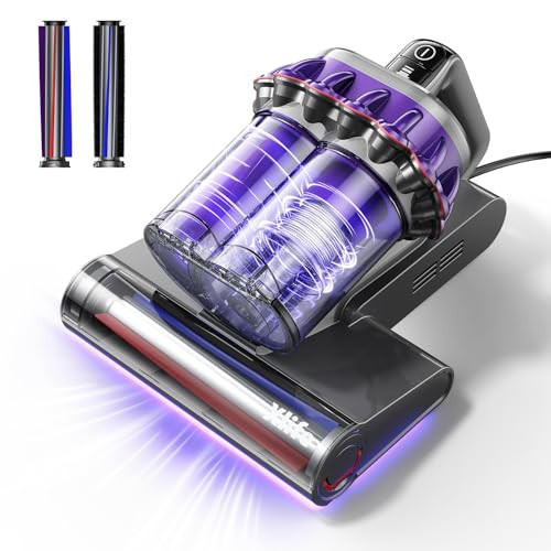 Xlife Mattress Vacuum, Bed Vacuum Cleaner with 2 Roller Brushes for Pet Hair, 253.7nm UV-C Light, 140F° Heating, 550W 16KPA Suction, HEPA Filter Couch Vauum for Bed, Sofa, Pillow, Baby Crib (Corded) | Amazon (US)