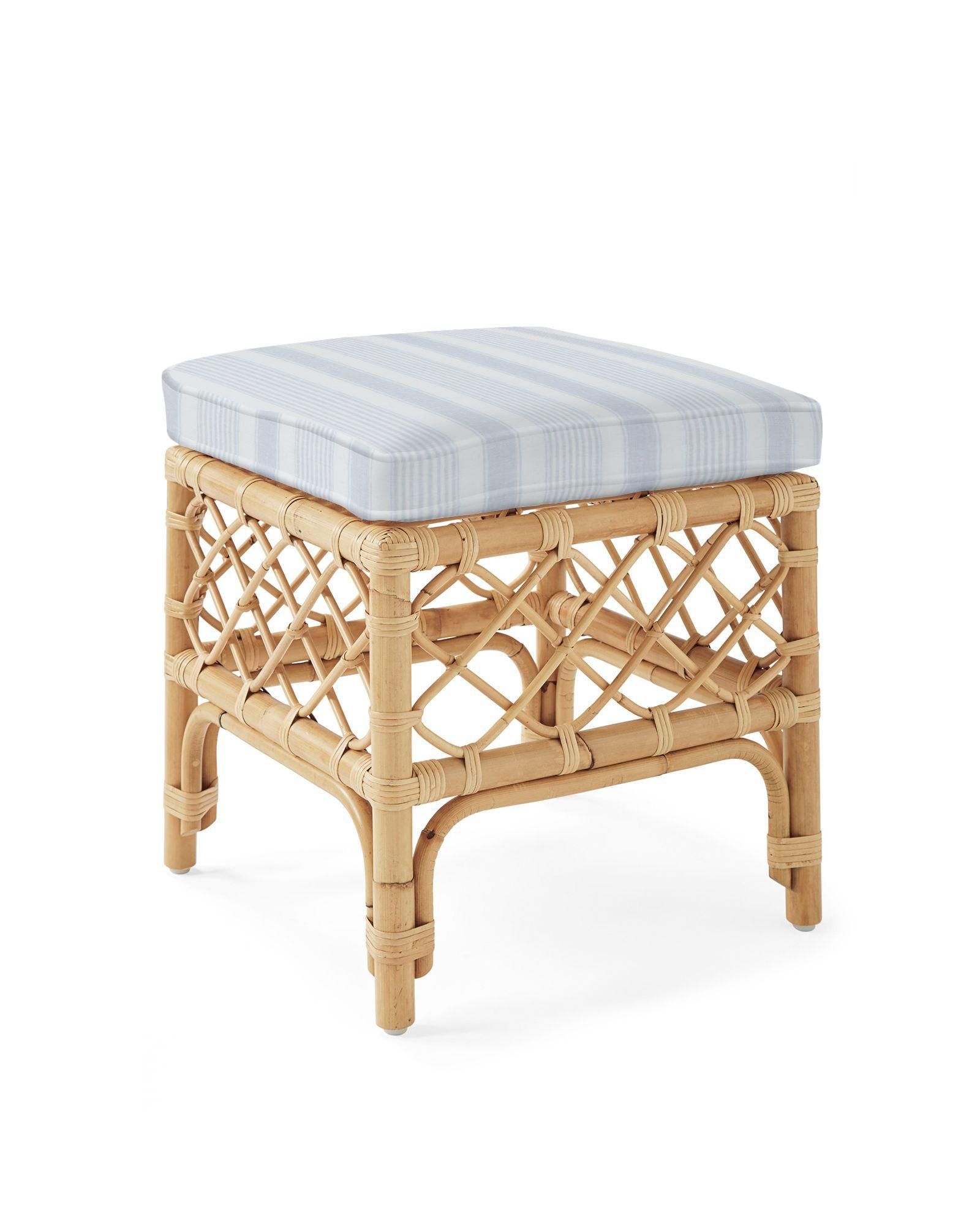 Avalon Rattan Stool - Natural | Serena and Lily