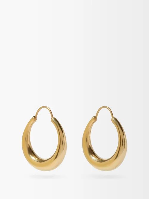 All Blues - Fat Snake Gold-vermeil Hoop Earrings - Womens - Gold | Matches (US)