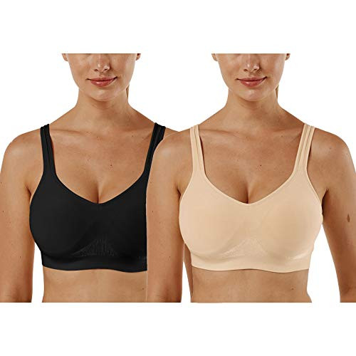 Vertvie Women's Wirefree Bras Seamless Full Coverage Plus Size Sports Bra for Sleeping Yoga Worko... | Amazon (US)