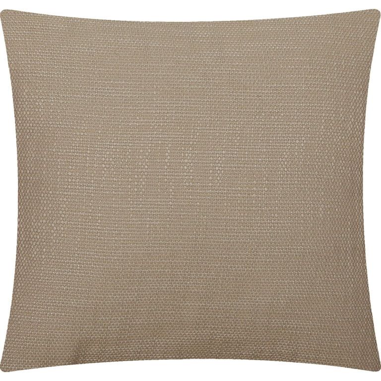Mainstays Solid Texture Polyester Square Decorative Throw Pillow, 18" x 18", Tan - Walmart.com | Walmart (US)