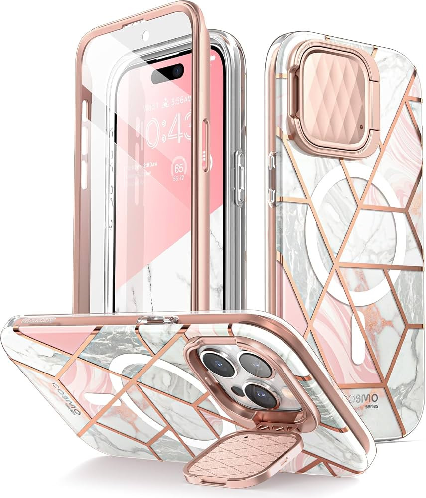 i-Blason Cosmo Magnetic for iPhone 15 Pro Max Case with Camera Cover Stand [MagSafe Compatible] S... | Amazon (US)
