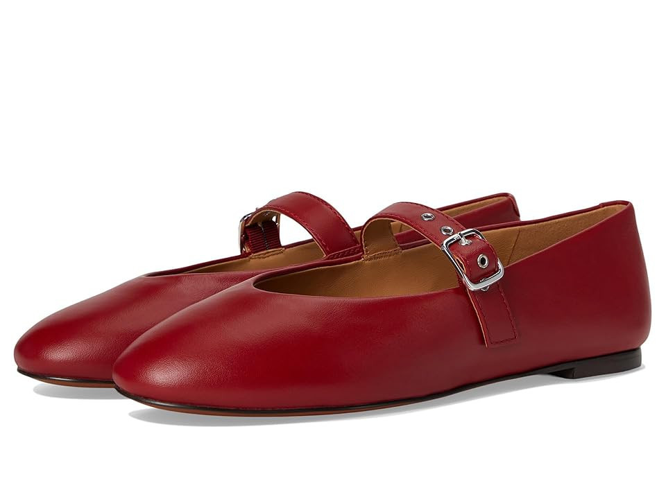 Madewell Madewell Hera Grommet Mary Jane Flat Women's Flat Shoes Ruby Port : 11 M, Leather | Zappos