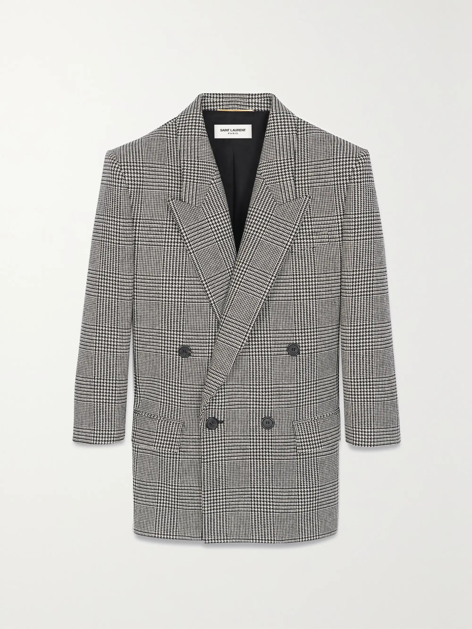 Double-breasted checked wool-blend blazer | NET-A-PORTER (US)