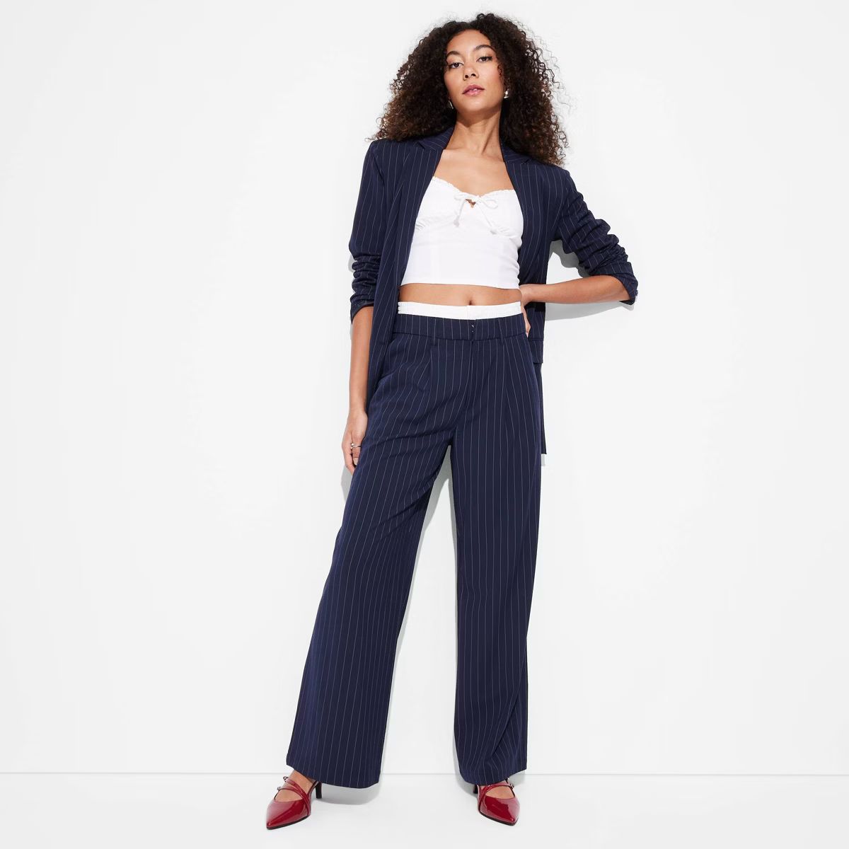 Women's High-Rise Wide Leg Boxer Trousers - Wild Fable™ | Target