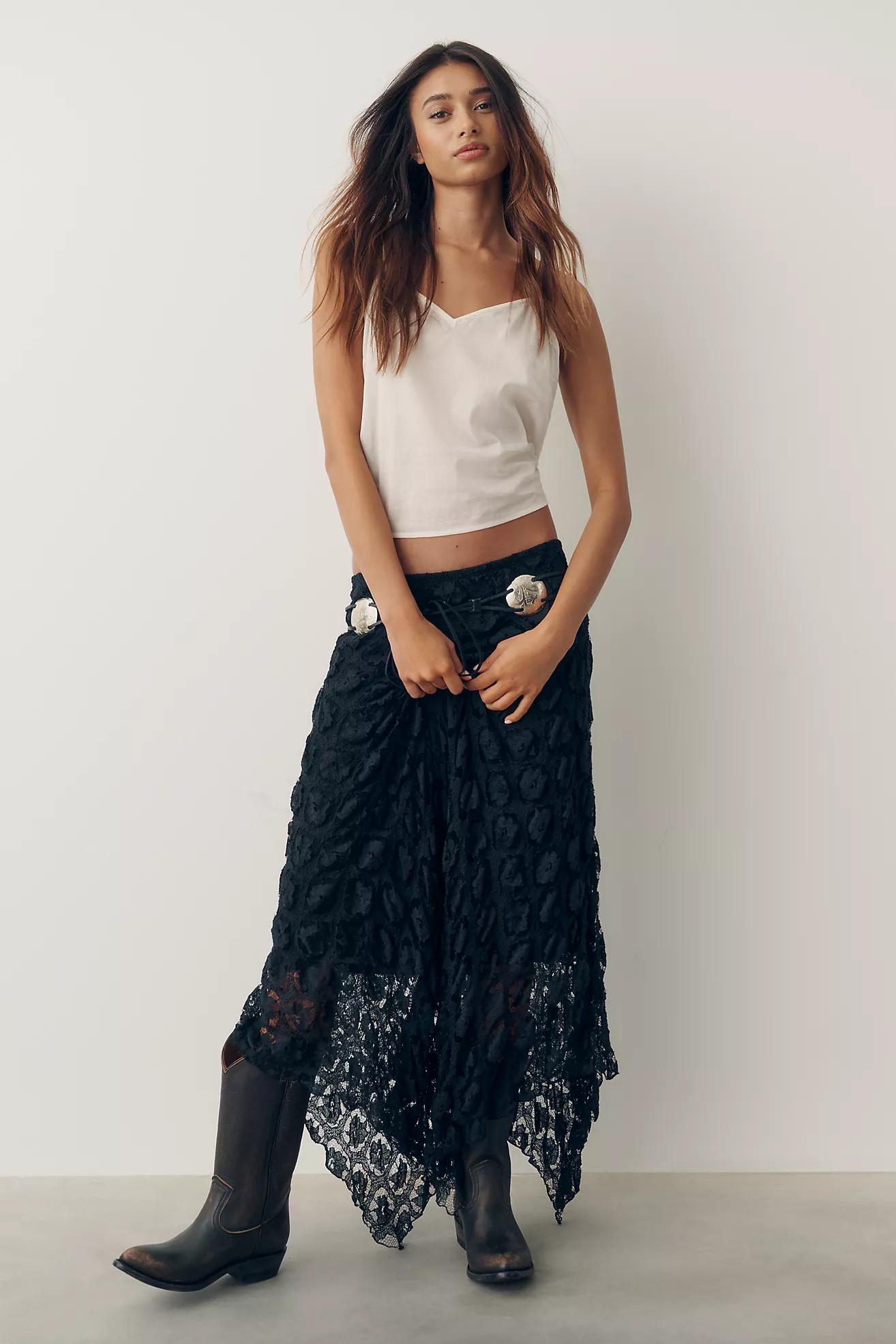 By Anthropologie Pucker Lace Midi Skirt | Anthropologie (US)