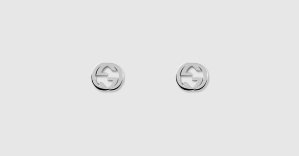 Silver interlocking G earrings | Gucci (US)