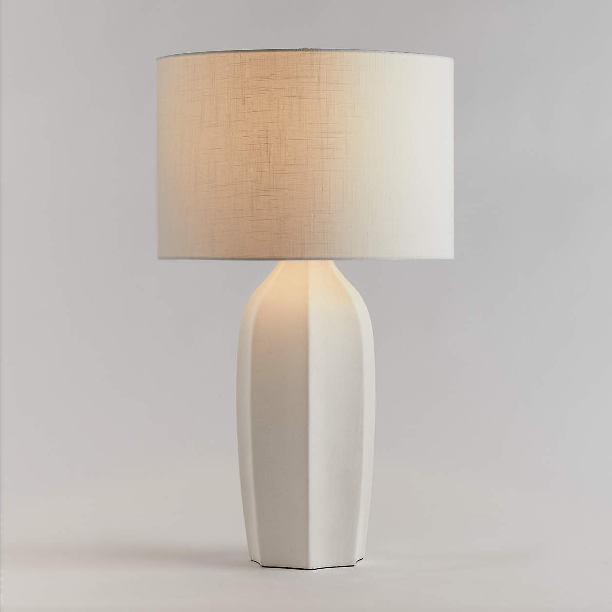 Amaryllis Large White Ceramic Table Lamp Bedroom Lighting + Reviews | Crate & Barrel | Crate & Barrel