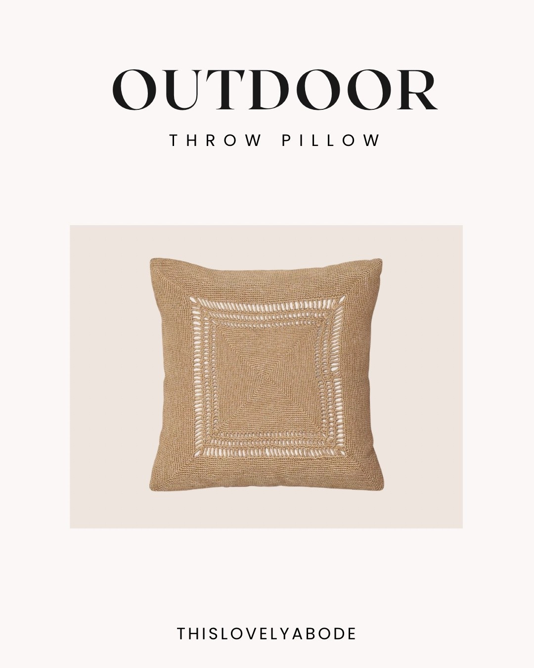 Natural weave outdoor throw pillow
#outdoordecor #patiodecor #homedecor

#LTKSeasonal #LTKHome