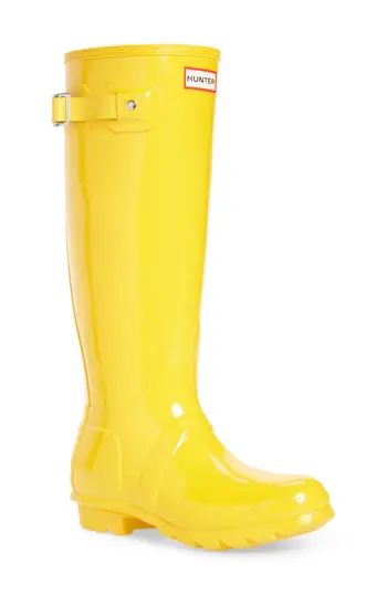 Women's Hunter Original High Gloss Boot, Size 5 M - Yellow | Nordstrom