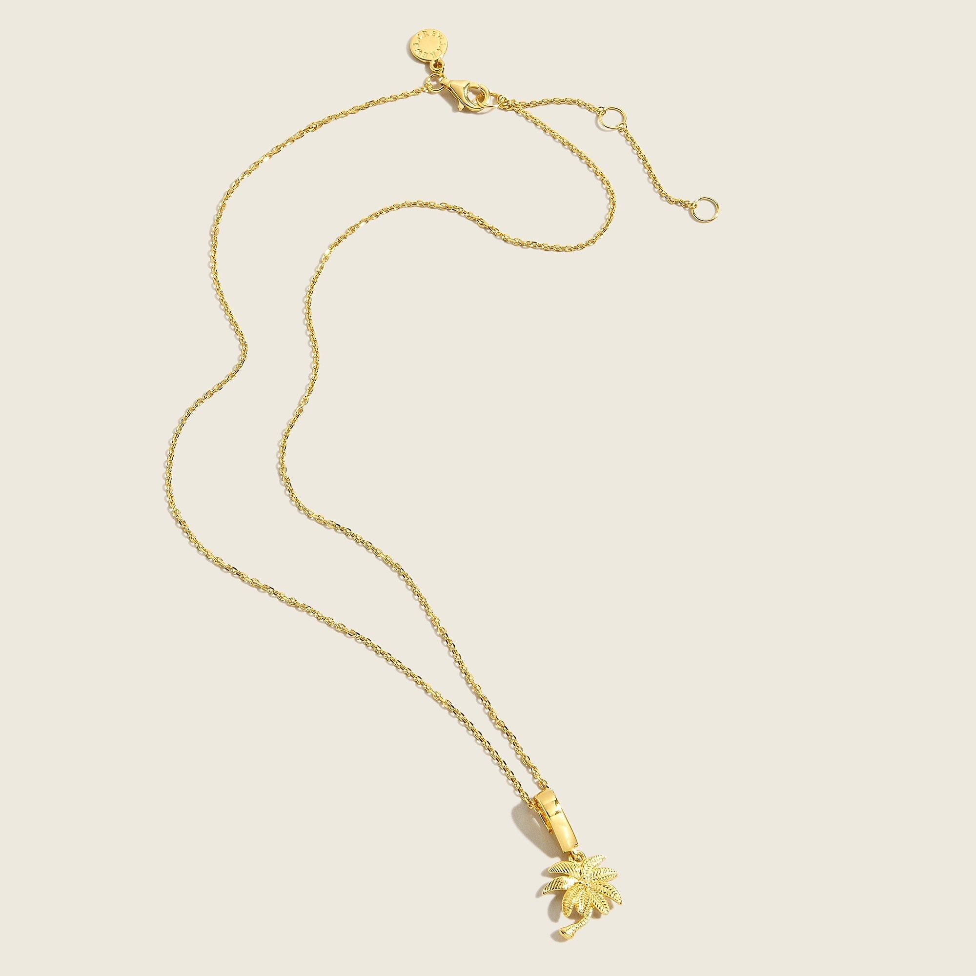 Demi-fine 14k gold-plated charm necklace | J.Crew US