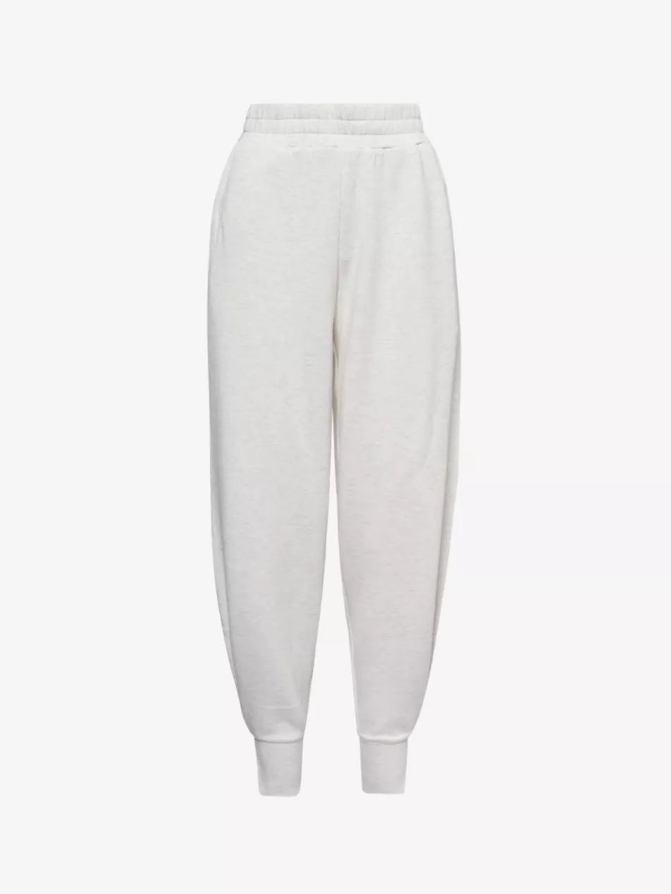 Drawstring-waist cuffed-hems mid-rise tapered-leg stretch-woven trousers | Selfridges