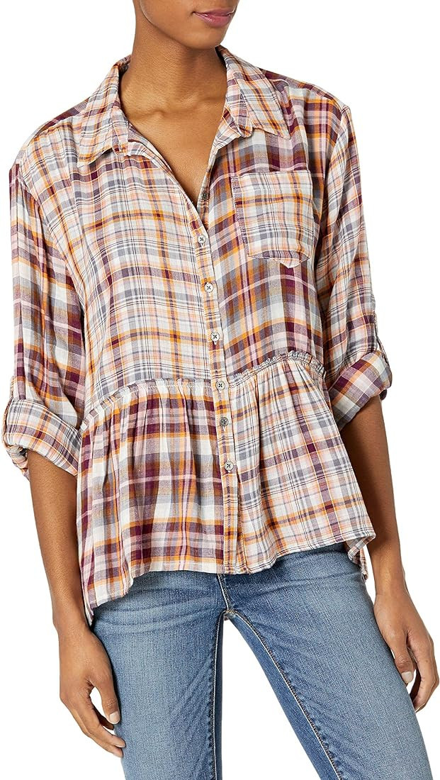 Vintage America Blues Women's Jade Roll Tab Sleeve Tunic Shirt | Amazon (US)