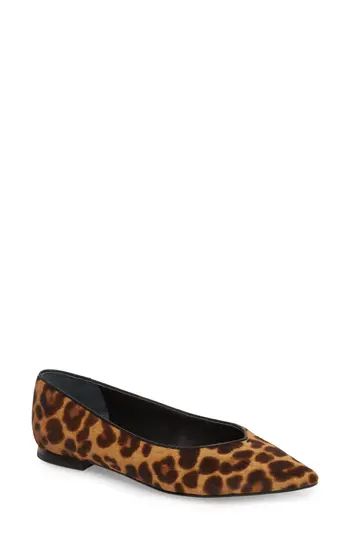Women's Marc Fisher Ltd. Sacoly Pointy Toe Flat, Size 5 M - Brown | Nordstrom