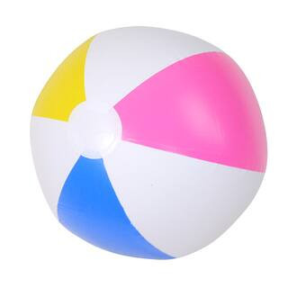 Pool Central® 16" Inflatable 6-Panel Beach Ball Swimming Pool Toy in White | 16" x 16" | Michaels® | Michaels Stores