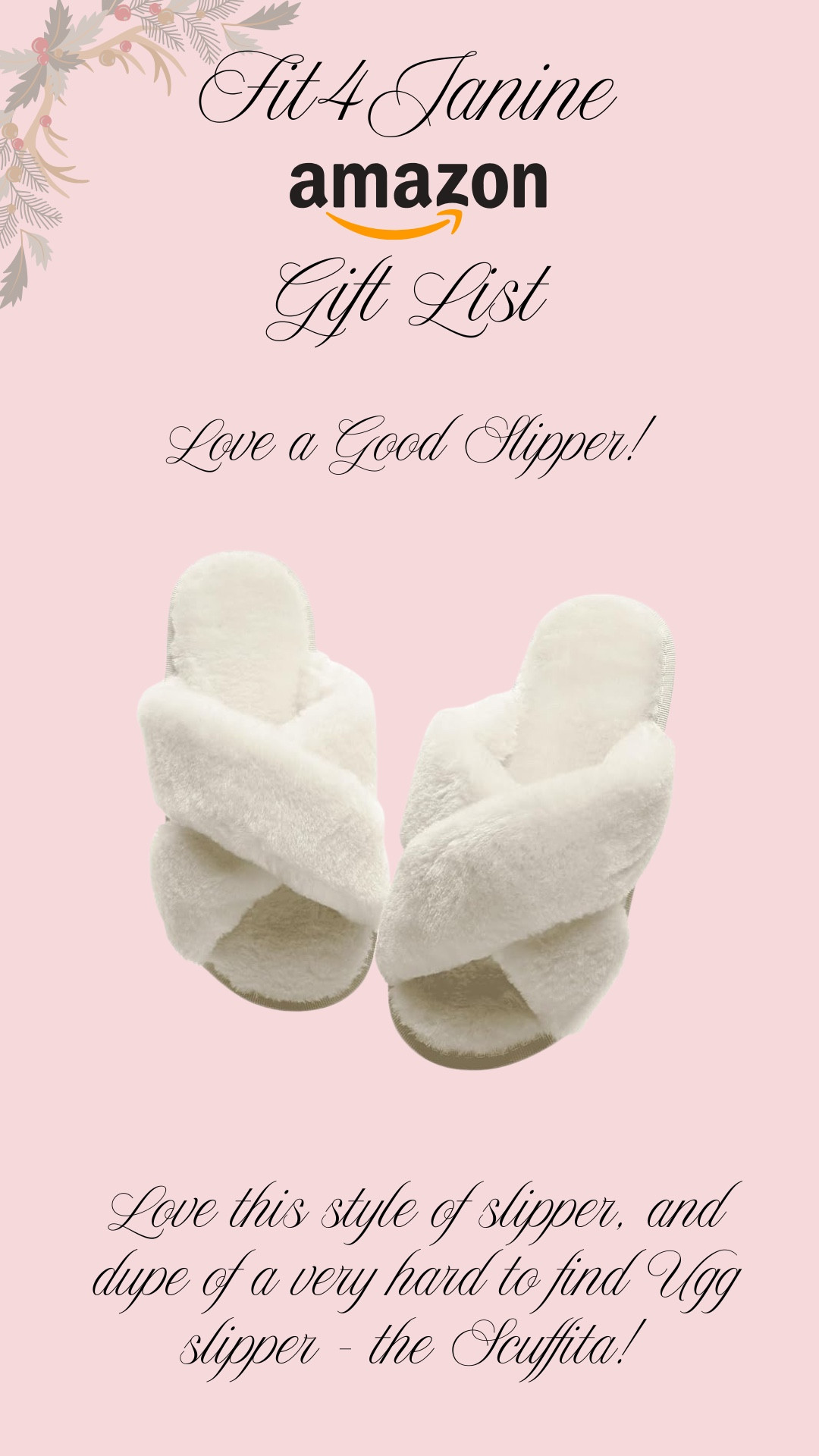 These slippers are so fabulous, and a great dupe of the Ugg Scuffita (which has become very hard to find)!

Fit4Janine, Amazon, Slippers, Holiday, Gift Guide

#LTKSeasonal #LTKHoliday #LTKGiftGuide