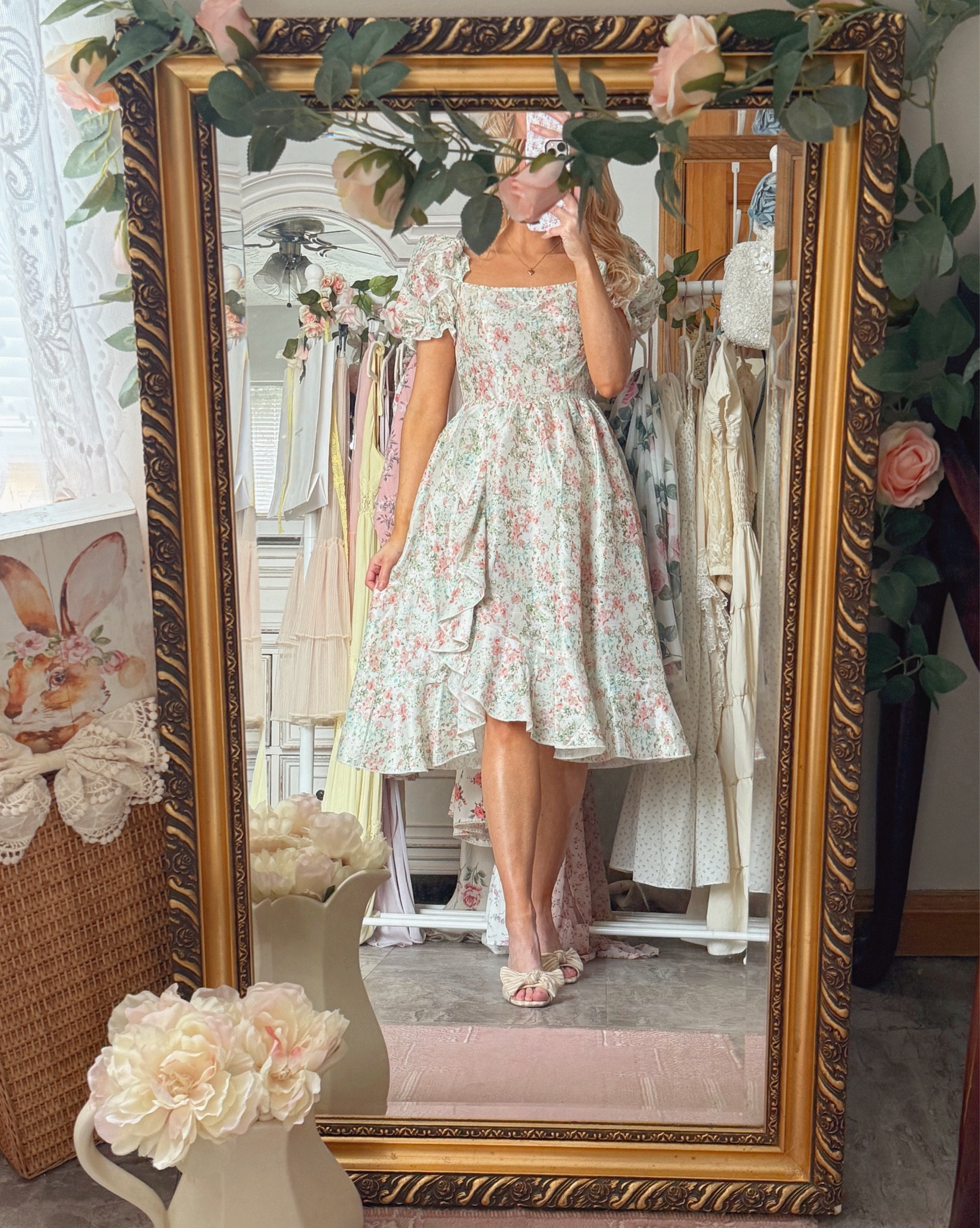 Pastel floral silky Easter outfit 🐇👗👡

#LTKSaleAlert #LTKStyleTip #LTKSeasonal