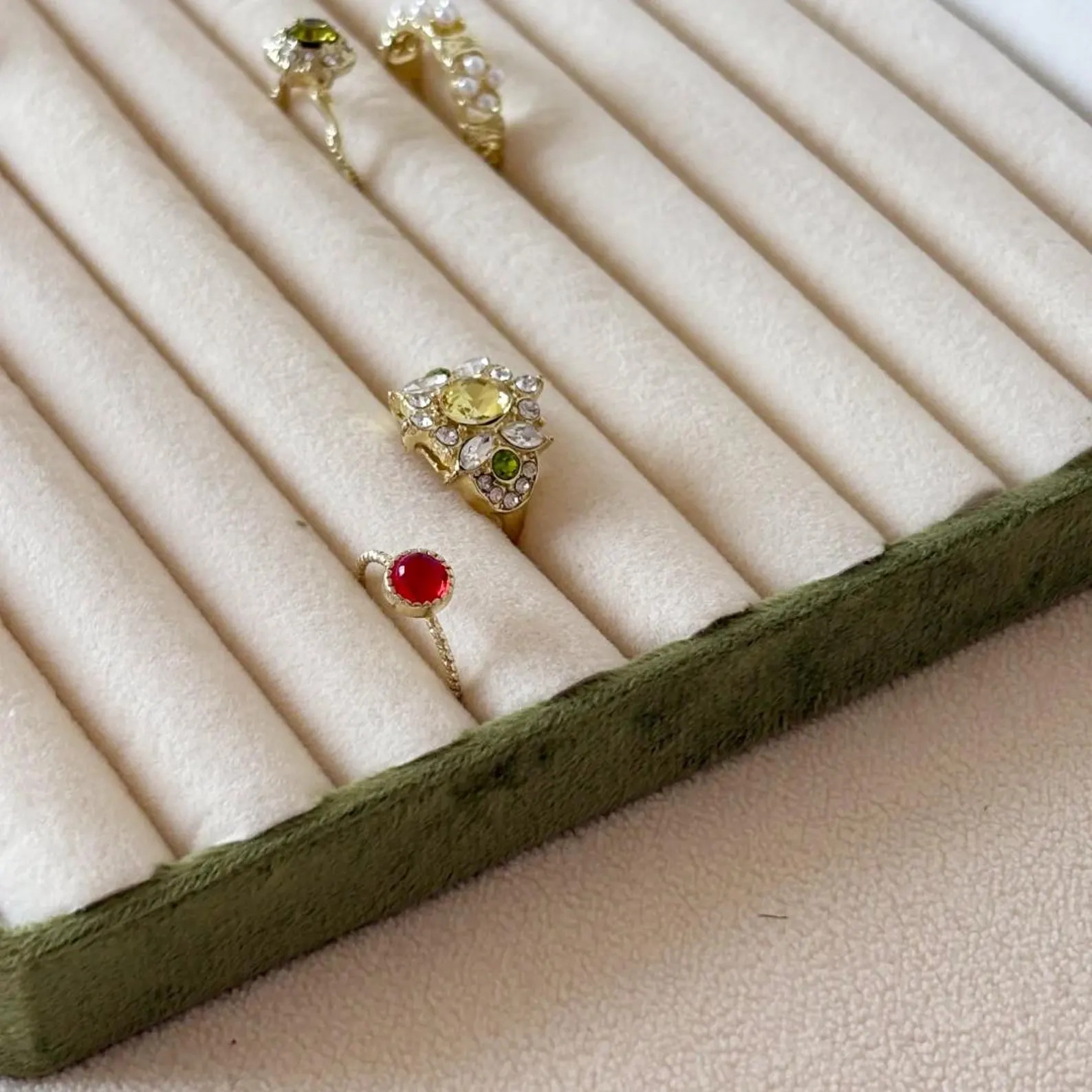 Velvet Ring Box & Earring Holder, Elegant Jewelry Organizer, Birthday Anniversary Gift for Her - ... | Etsy (US)